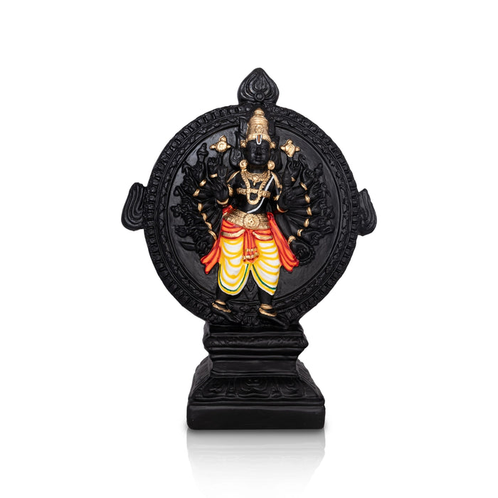 Chakrathazhwar Paper Mache Golu Bommai - 22 X 17 Inches | Giri Golu Doll/ Navaratri Gombe/ Navratri Decor