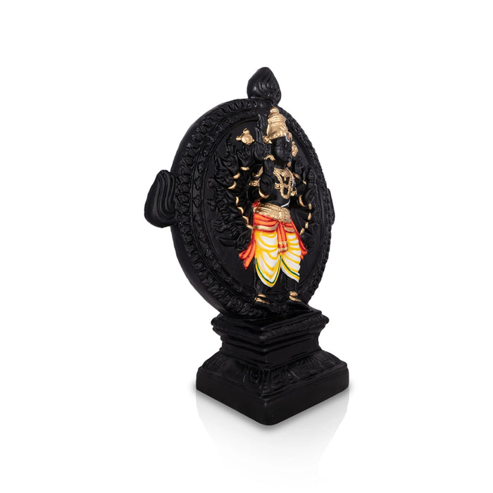 Chakrathazhwar Paper Mache Golu Bommai - 22 X 17 Inches | Giri Golu Doll/ Navaratri Gombe/ Navratri Decor