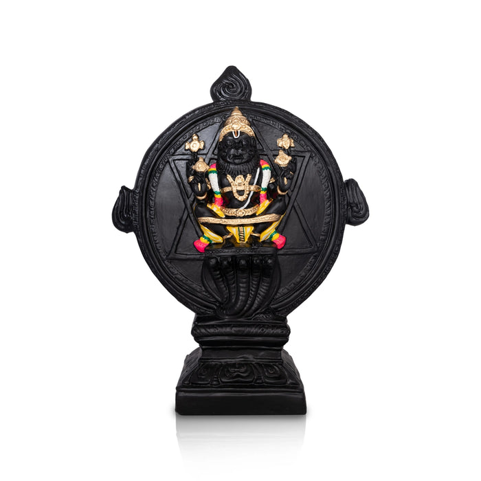 Chakrathazhwar Paper Mache Golu Bommai - 22 X 17 Inches | Giri Golu Doll/ Navaratri Gombe/ Navratri Decor