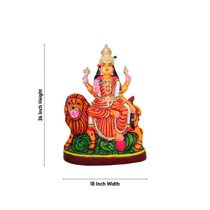 Lakshmi Saraswati Durga Paper Mache Golu Bommai Set - 26 X 18 Inches | Giri Golu Doll/ Navaratri Gombe
