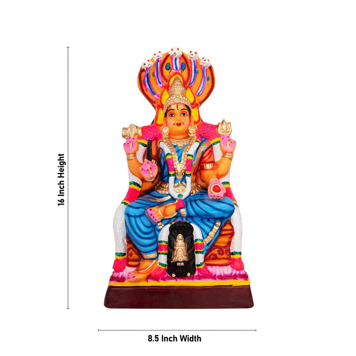 Karumariamman Statue Paper Mache Golu Bommai- 16 X 8.5 Inches | Navaratri Gombe/ Giri Golu Doll/Navratri Decor
