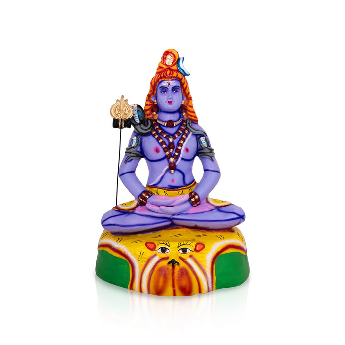 Shiva Statue Paper Mache Golu Bommai - 18 X 11 Inches | Giri Golu Doll/ Navaratri Gombe/ Navratri Decor