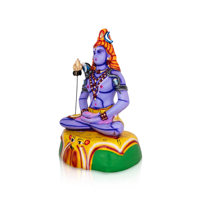Shiva Statue Paper Mache Golu Bommai - 18 X 11 Inches | Giri Golu Doll/ Navaratri Gombe/ Navratri Decor