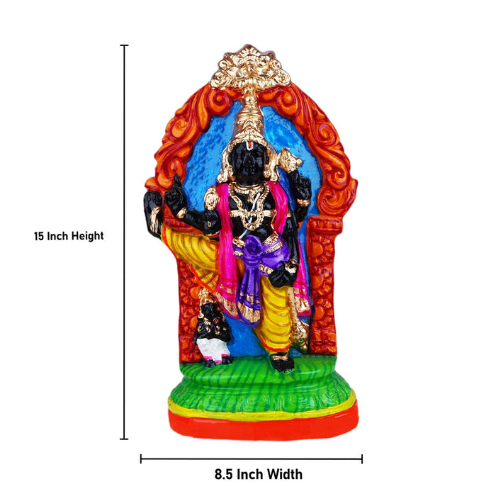 Ulagalantha Perumal Clay Golu Bommai - 15 x 8.5 Inches | Giri Golu Doll/ Navaratri Golu Bomma/Gombe/Bommai