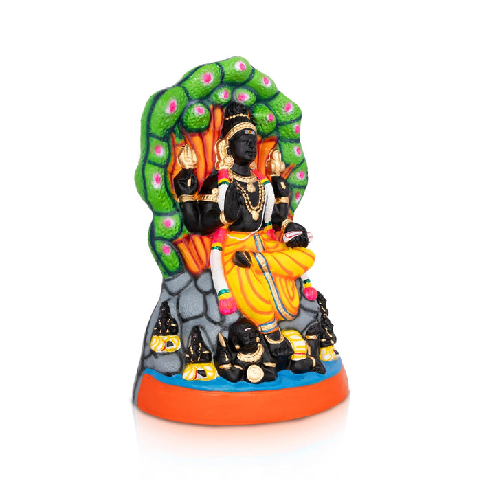 Dakshinamurthy Vigraham Paper Mache Golu Bommai- 15 X 9 Inches | Navaratri Gombe/ Giri Golu Doll/Navratri Decor