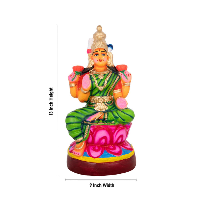 Durga Lakshmi Saraswathi Paper Mache Golu Bommai Set - 13 X 9 Inches | Navaratri Gombe/ Giri Golu Doll