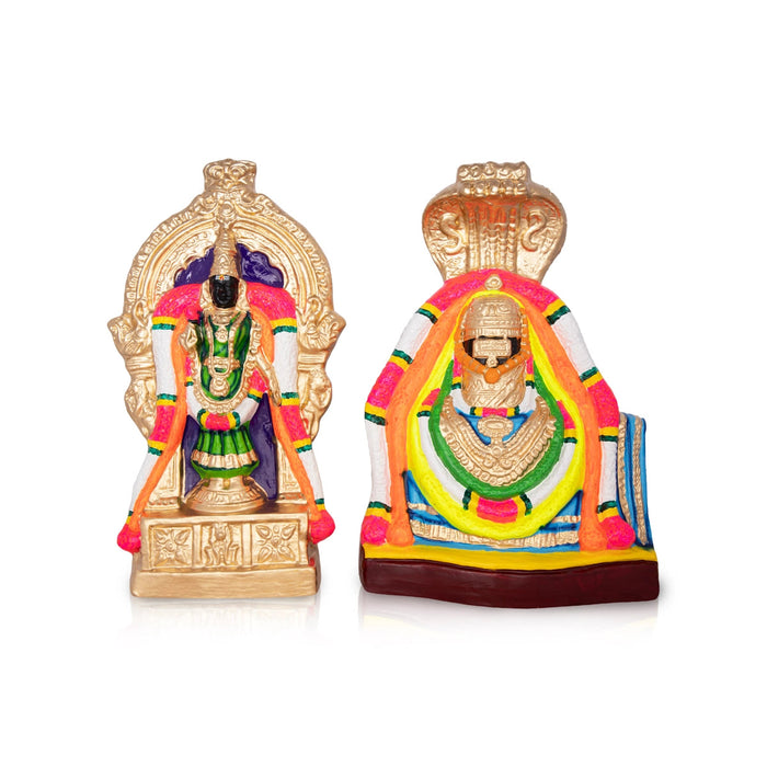 Annamalai Unnamalai Paper Mache Golu Bommai Pair- 13 X 8.5 Inches | Navaratri Gombe/Navratri Decor/Giri Golu Doll