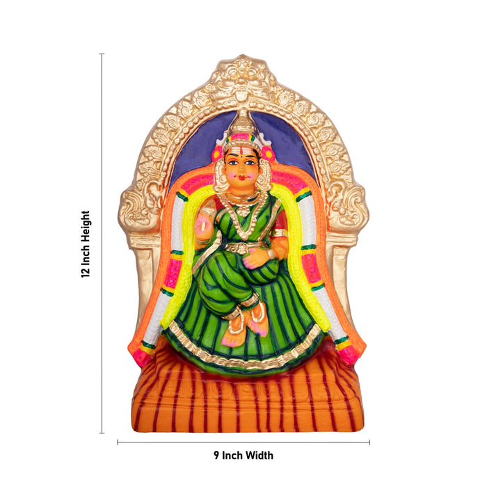 Kamalambika Paper Mache Golu Bommai - 12 X 9 Inches | Navaratri Gombe/ Giri Golu Doll/ Navratri Decor