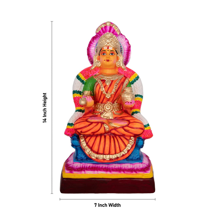 Annapurna Devi Paper Mache Golu Bommai - 14 X 7 Inches | Navaratri Gombe/ Navratri Decor/ Giri Golu Doll