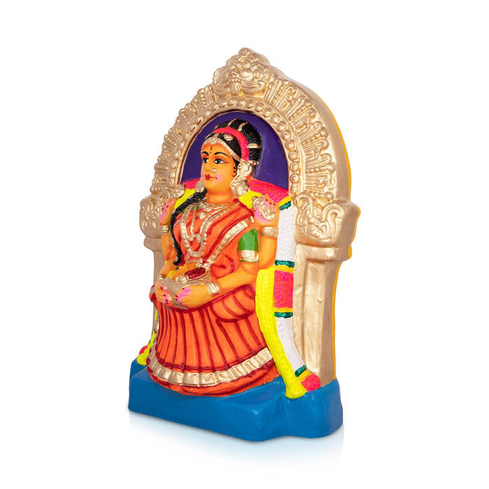 Varalakshmi Idol Paper Mache Golu Bommai - 12 x 9 Inches | Navaratri Gombe/ Giri Golu Doll/ Navratri Decor
