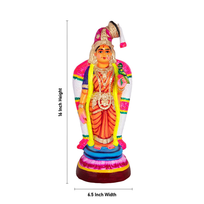Goda Devi Andal Paper Mache Golu Bommai - 16 X 6.5 Inches | Navaratri Gombe/ Giri Golu Doll/ Navratri Decor