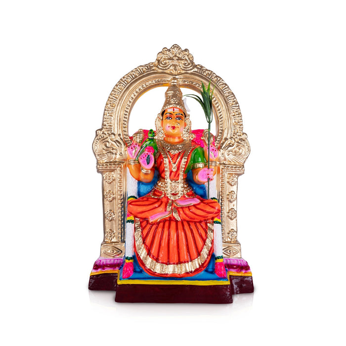 Kamakshi Idol Paper Mache Golu Bommai - 17 X 11 Inches | Navaratri Gombe/ Giri Golu Doll/ Navratri Decor