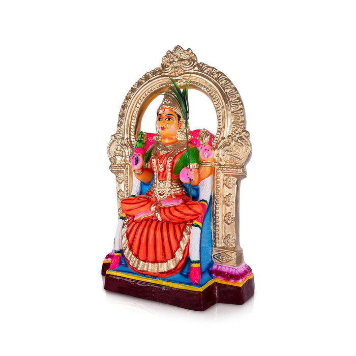 Kamakshi Idol Paper Mache Golu Bommai - 17 X 11 Inches | Navaratri Gombe/ Giri Golu Doll/ Navratri Decor