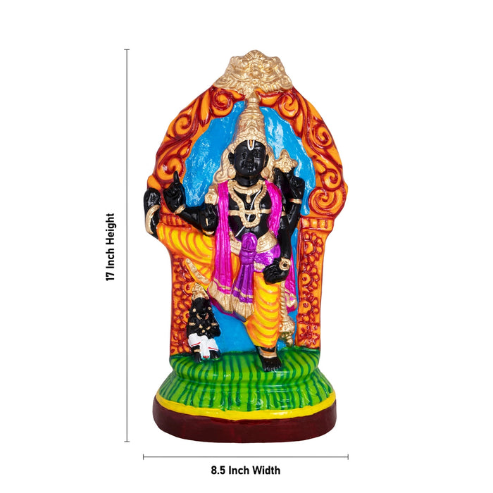 Ulagalantha Perumal Statue Paper Mache Golu Bommai-17 X 8.5 Inches | Navaratri Gombe/ Giri Golu Doll