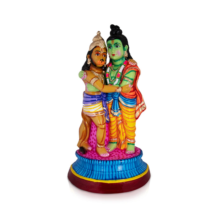 Ramar Hanuman Paper Mache Golu Bommai - 12 x 6.5 Inches | Giri Golu Doll/ Navaratri Kolu Bomma/ Gombe/ Bommai