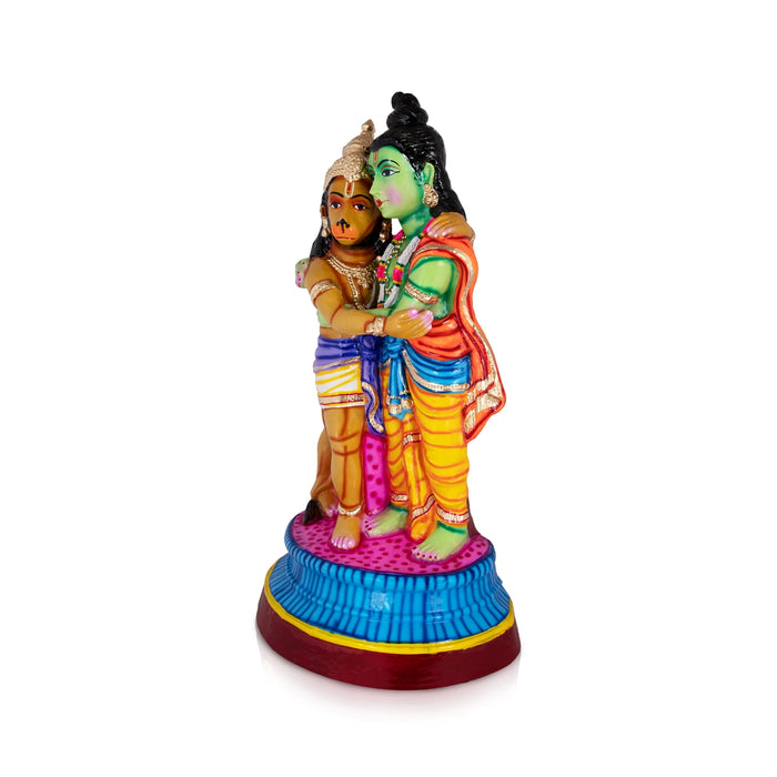 Ramar Hanuman Paper Mache Golu Bommai - 12 x 6.5 Inches | Giri Golu Doll/ Navaratri Kolu Bomma/ Gombe/ Bommai