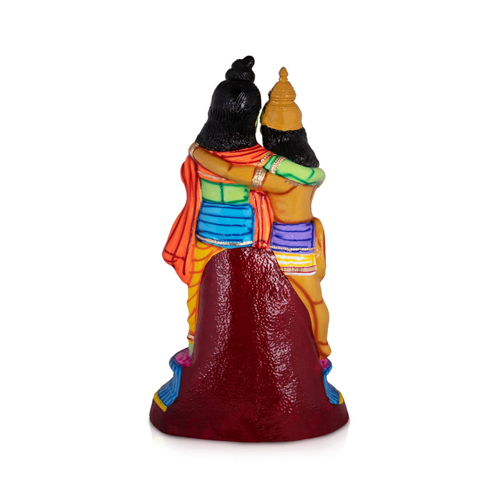 Ramar Hanuman Paper Mache Golu Bommai - 12 x 6.5 Inches | Giri Golu Doll/ Navaratri Kolu Bomma/ Gombe/ Bommai
