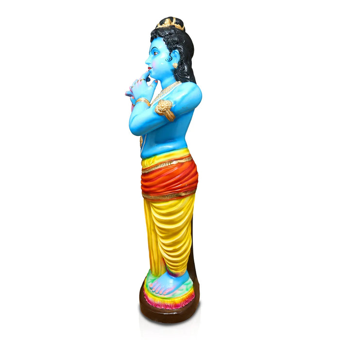 Flute Krishna Paper Mache Golu Bommai - 47 x 17 Inches | Giri Golu Doll/ Navaratri Golu Bomma/Gombe/Bommai