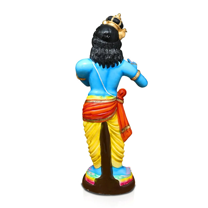 Flute Krishna Paper Mache Golu Bommai - 47 x 17 Inches | Giri Golu Doll/ Navaratri Golu Bomma/Gombe/Bommai