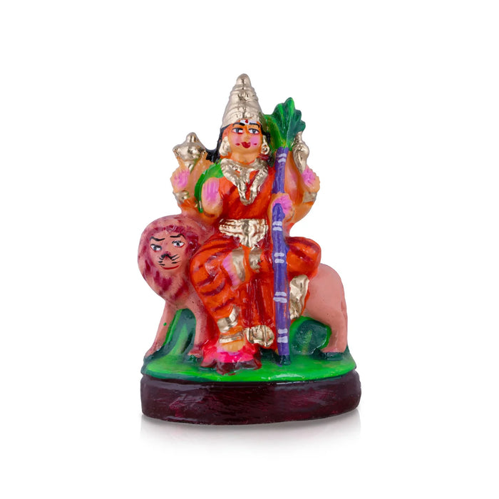 Durga Clay Golu Bommai - 8 x 5 Inches | Giri Golu Doll/ Navaratri Golu Bomma/Gombe/Bommai