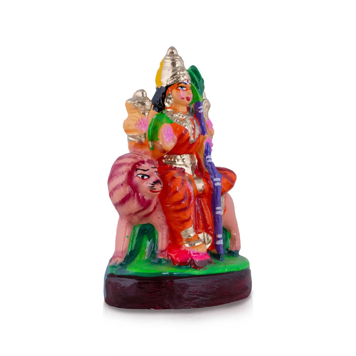 Durga Clay Golu Bommai - 8 x 5 Inches | Giri Golu Doll/ Navaratri Golu Bomma/Gombe/Bommai