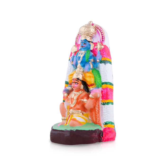 Garuda Vahana Clay Golu Bommai - 8 x 5 Inches | Giri Golu Doll/ Navaratri Golu Bomma/Gombe/Bommai