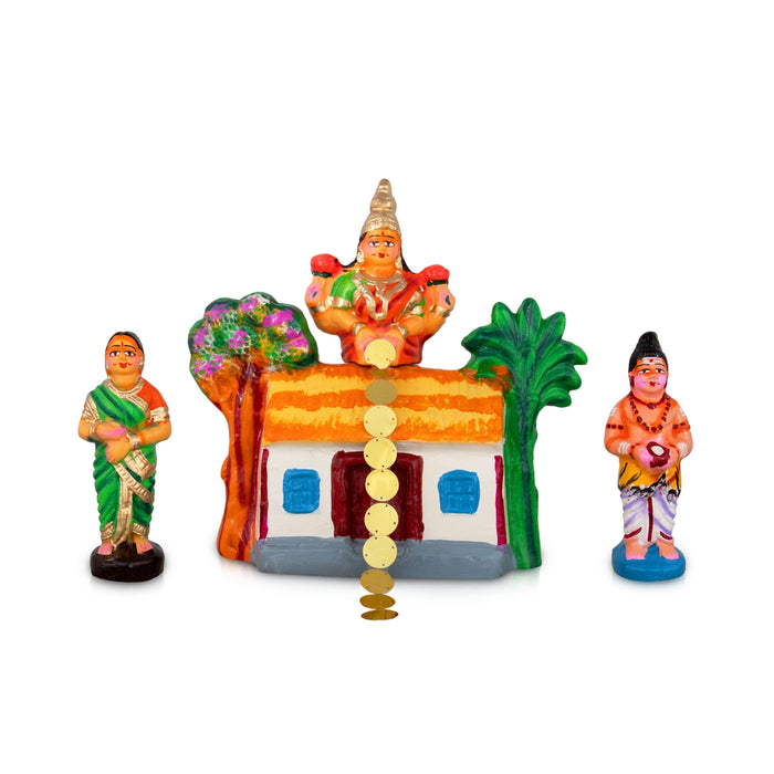 Kanakadhara Clay Golu Bommai Set - 7 x 10 Inches | Giri Golu Doll/ Navaratri Golu Bomma/Gombe/Bommai