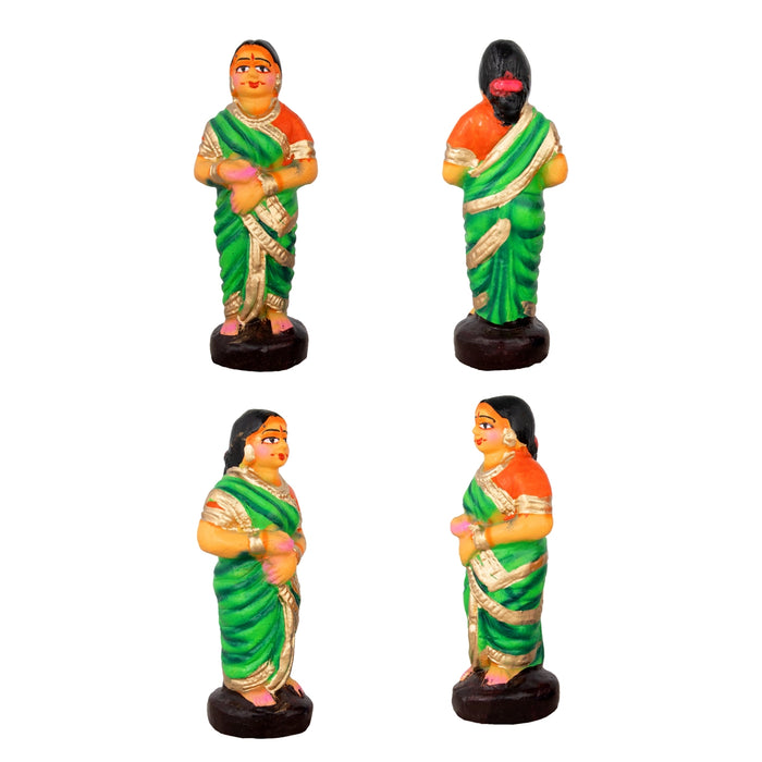 Kanakadhara Clay Golu Bommai Set - 7 x 10 Inches | Giri Golu Doll/ Navaratri Golu Bomma/Gombe/Bommai