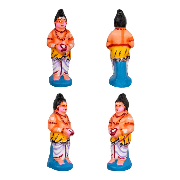 Kanakadhara Clay Golu Bommai Set - 7 x 10 Inches | Giri Golu Doll/ Navaratri Golu Bomma/Gombe/Bommai