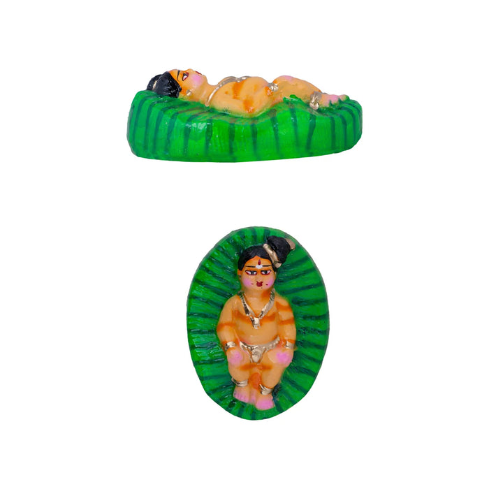 Andal Jananam Clay Golu Bommai Set - 10 x 5 Inches | Giri Golu Doll/ Navaratri Golu Bomma/Gombe/Bommai