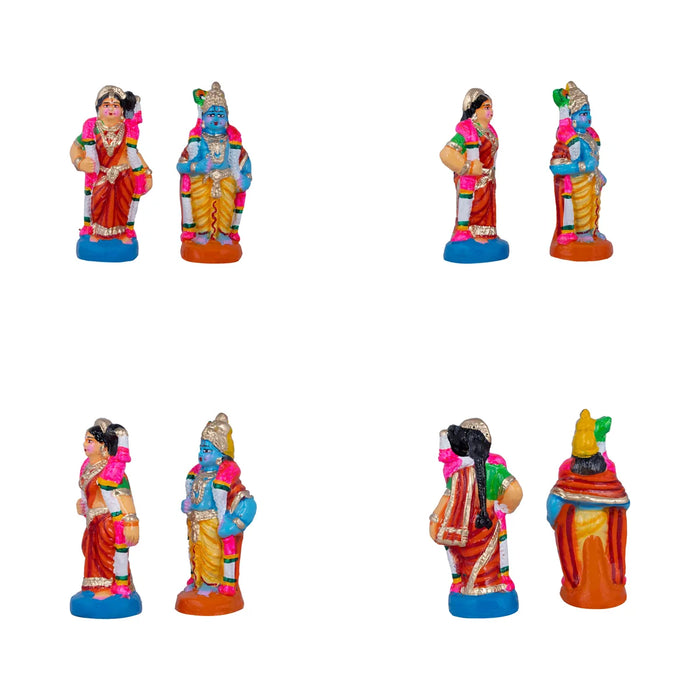 Andal Jananam Clay Golu Bommai Set - 10 x 5 Inches | Giri Golu Doll/ Navaratri Golu Bomma/Gombe/Bommai