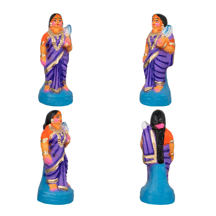 Rajeshwari Clay Golu Bommai - 11 x 6.5 Inches | Giri Golu Doll/ Navaratri Golu Bomma/Gombe/Bommai