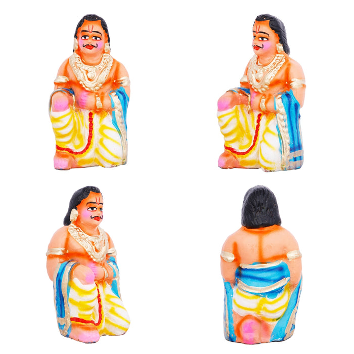 Hanuman Sanjeevi Giri Clay Golu Bommai Set - 15 x 9 Inches | Giri Golu Doll/ Navaratri Golu Bomma/Gombe/Bommai