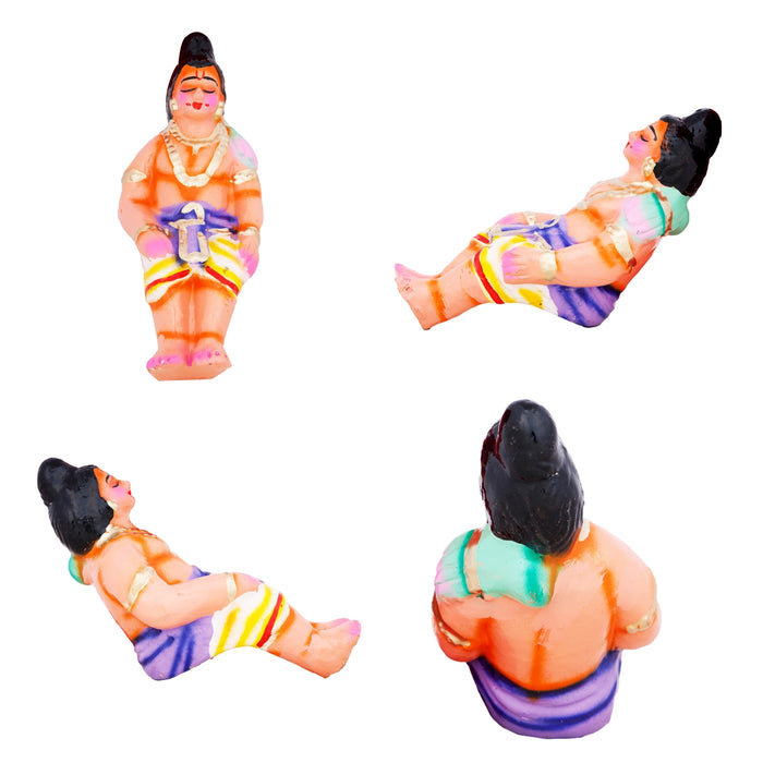 Hanuman Sanjeevi Giri Clay Golu Bommai Set - 15 x 9 Inches | Giri Golu Doll/ Navaratri Golu Bomma/Gombe/Bommai