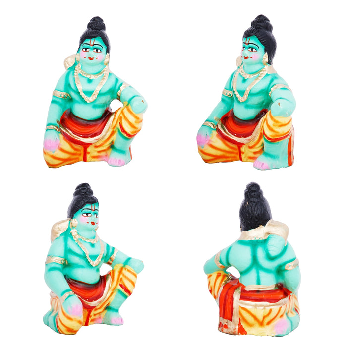 Hanuman Sanjeevi Giri Clay Golu Bommai Set - 15 x 9 Inches | Giri Golu Doll/ Navaratri Golu Bomma/Gombe/Bommai