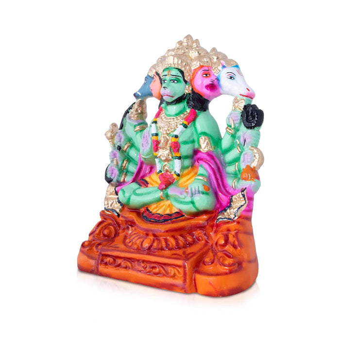 Panchmukhi Hanuman Paper Mache Golu Bommai - 11 x 9 Inches | Giri Golu Doll/ Navaratri Golu Bomma/Gombe/Bommai