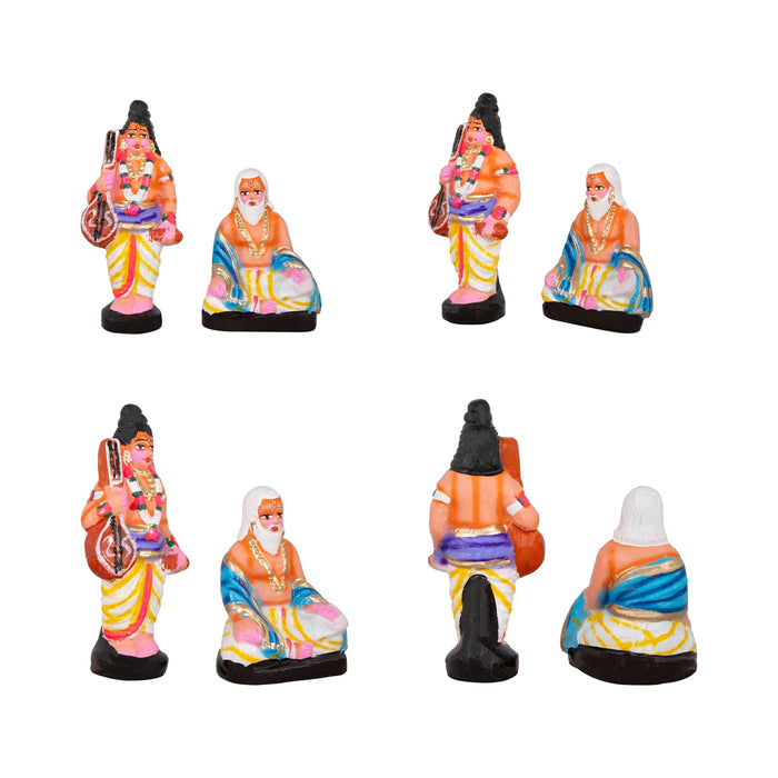 Sathyanarayana Pooja Clay Golu Bommai Set - 7 x 5 Inches | Giri Golu Doll/ Navaratri Golu Bomma/Gombe/Bommai