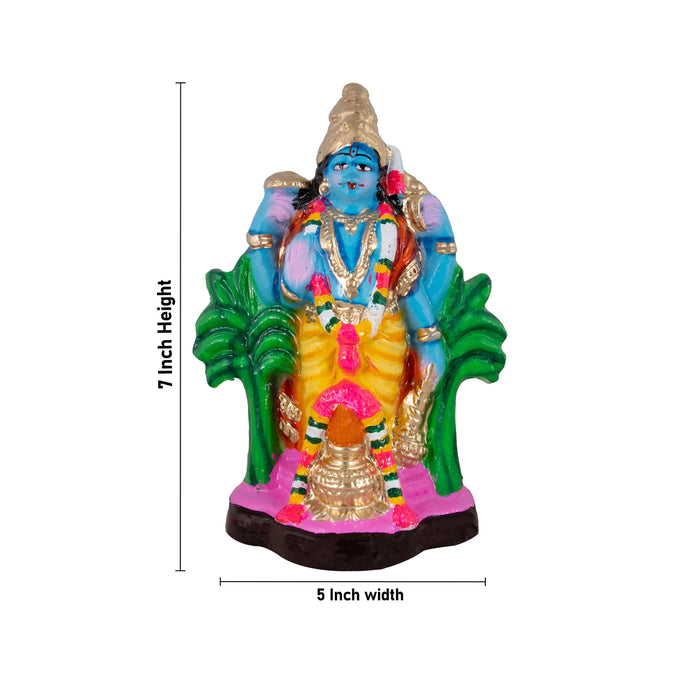 Sathyanarayana Pooja Clay Golu Bommai Set - 7 x 5 Inches | Giri Golu Doll/ Navaratri Golu Bomma/Gombe/Bommai