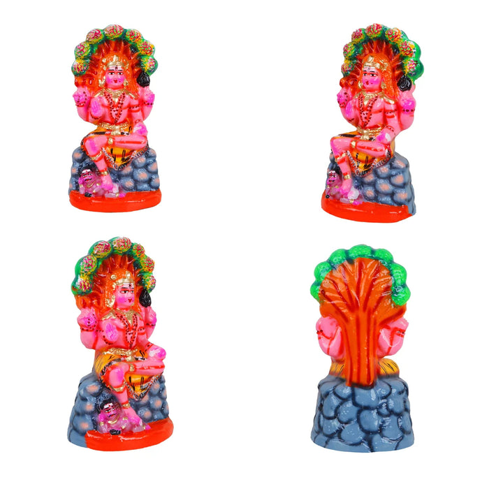 Dakshina Murthy Clay Golu Bommai Set - 11 x 5.5 Inches | Giri Golu Doll/ Navaratri Golu Bomma/Gombe/Bommai