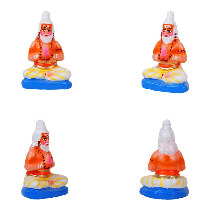 Dakshina Murthy Clay Golu Bommai Set - 11 x 5.5 Inches | Giri Golu Doll/ Navaratri Golu Bomma/Gombe/Bommai