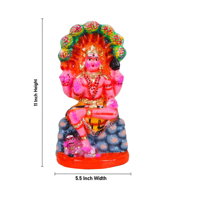 Dakshina Murthy Clay Golu Bommai Set - 11 x 5.5 Inches | Giri Golu Doll/ Navaratri Golu Bomma/Gombe/Bommai