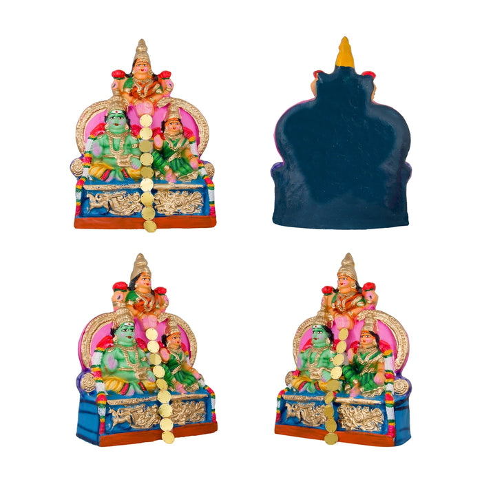 Lakshmi Kuberar Clay Golu Bommai Set - 12 x 8.5 Inches | Giri Golu Doll/ Navaratri Golu Bomma/Gombe/Bommai