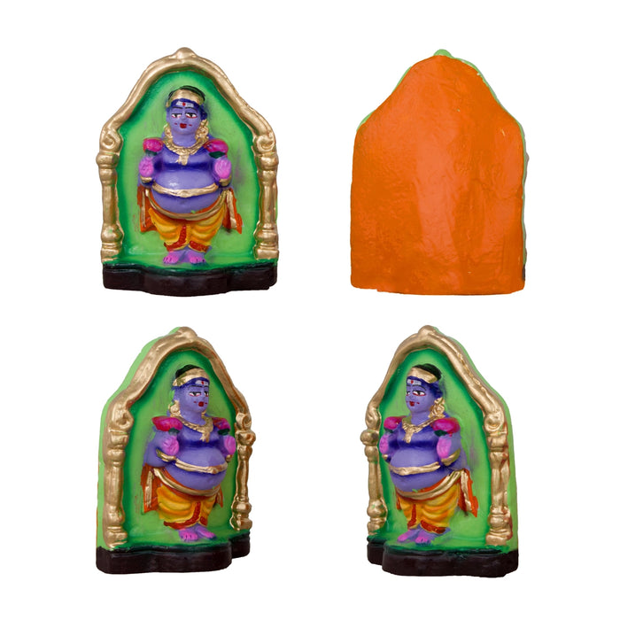 Lakshmi Kuberar Clay Golu Bommai Set - 12 x 8.5 Inches | Giri Golu Doll/ Navaratri Golu Bomma/Gombe/Bommai