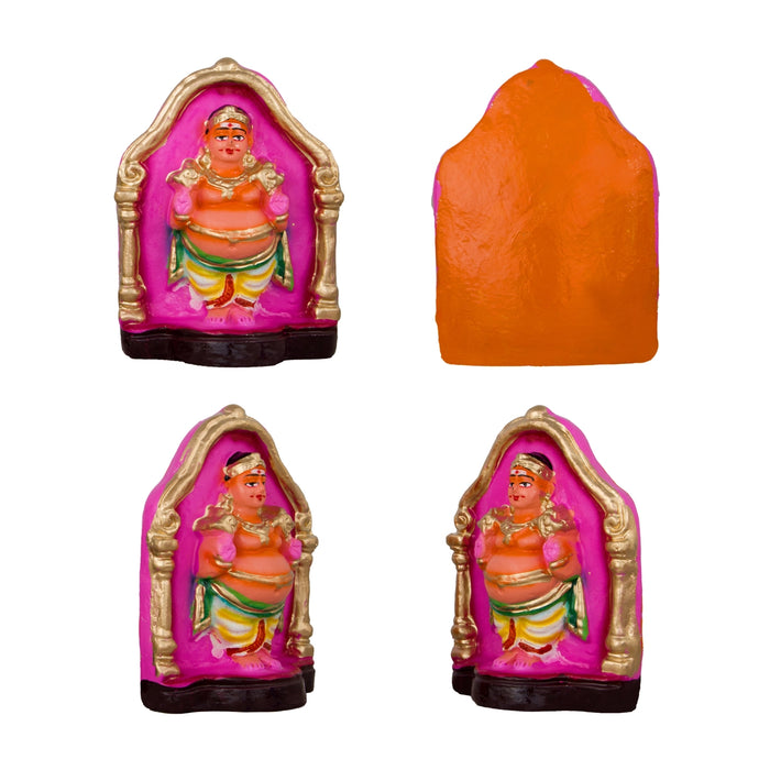 Lakshmi Kuberar Clay Golu Bommai Set - 12 x 8.5 Inches | Giri Golu Doll/ Navaratri Golu Bomma/Gombe/Bommai