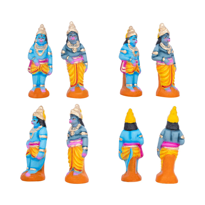 Ramar Palam Clay Golu Bommai Set - 8 x 3.5 Inches | Giri Golu Doll/ Navaratri Golu Bomma/Gombe/Bommai