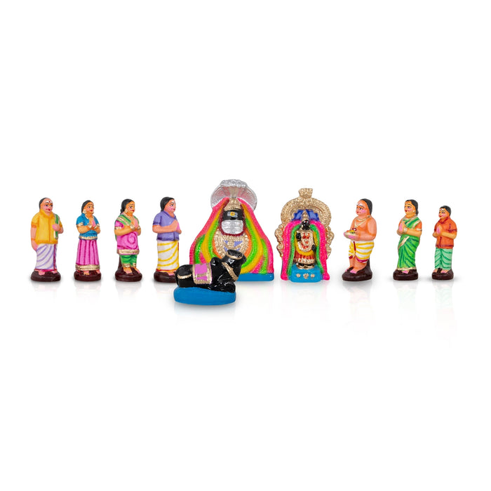 Arunachalam Clay Golu Bommai Set - 7.5 x 6 Inches | Giri Golu Doll/ Navaratri Golu Bomma/Gombe/Bommai