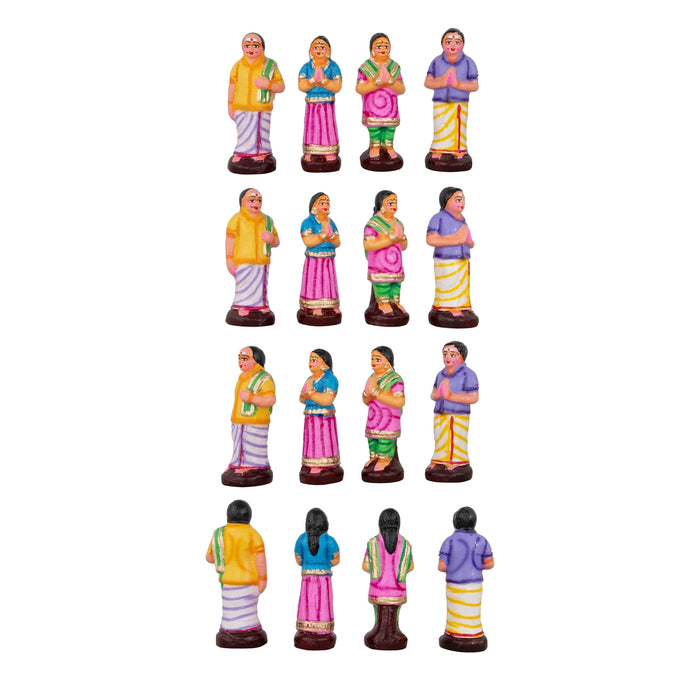 Arunachalam Clay Golu Bommai Set - 7.5 x 6 Inches | Giri Golu Doll/ Navaratri Golu Bomma/Gombe/Bommai