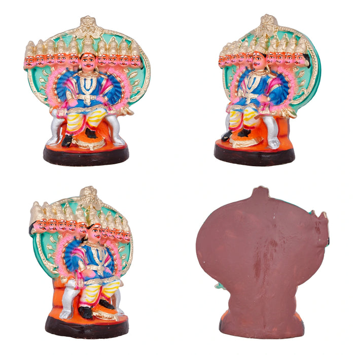 Ravana Darbar Clay Golu Bommai Set - 12 x 10 Inches | Giri Golu Doll/ Navaratri Golu Bomma/Gombe/Bommai