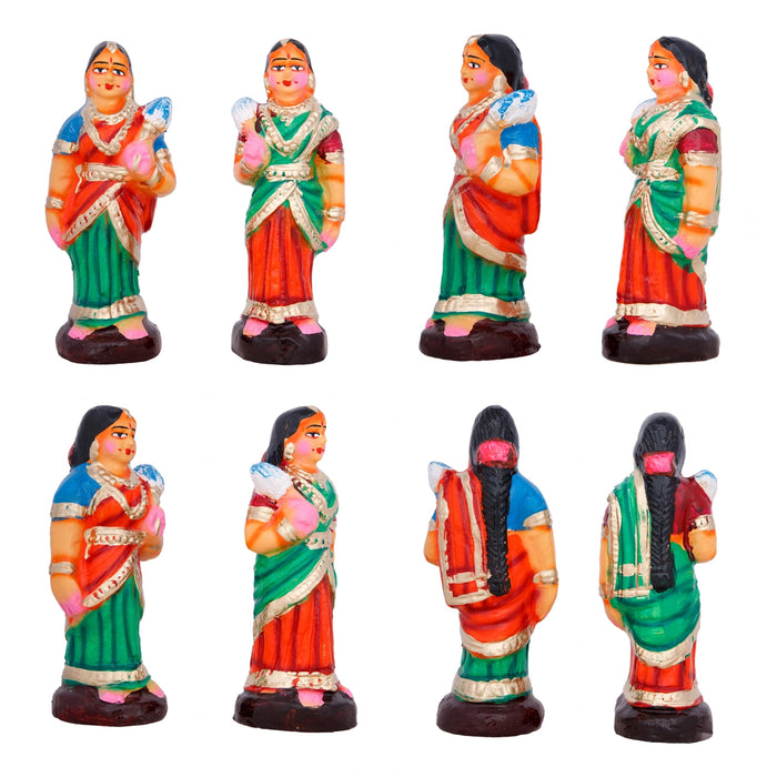 Ravana Darbar Clay Golu Bommai Set - 12 x 10 Inches | Giri Golu Doll/ Navaratri Golu Bomma/Gombe/Bommai