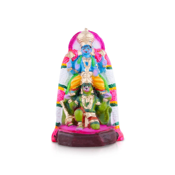 Hanuman Vahanam Clay Golu Bommai - 8 x 5 Inches | Giri Golu Doll/ Navaratri Golu Bomma/Gombe/Bommai